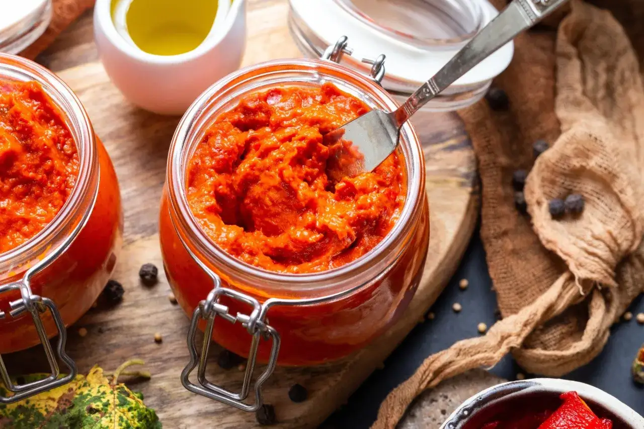 Słoiki z ajwarem, idealnym do kanapek, mięs i warzyw. Zastanawiasz się, ajvar do czego? Do wszystkiego, co potrzebuje pikanterii!